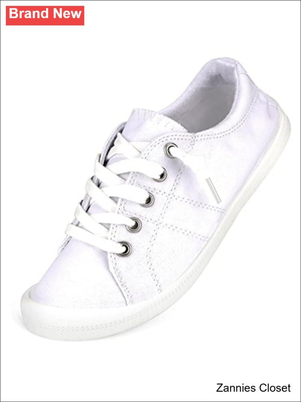✨ Women's Low Top Canvas Sneakers Round Toe Comfort Casual Walking Shoes